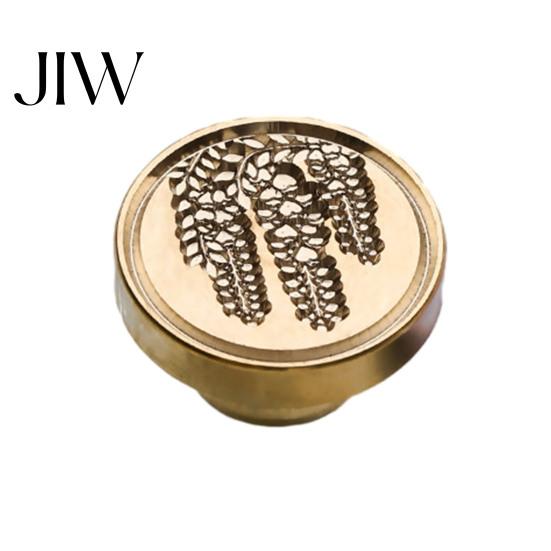 Journal Decoration Seal Wax Stamp, Vintage Plant Pattern Head, Durable Handmade Stationery Accessory Copper Stamp Head Replacement, for Envelope