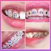 1Set Dental Tooth Gems  Diamond Ornament Diy Tools Various Shapes Color Teeth Jewelry Denture Acrylic