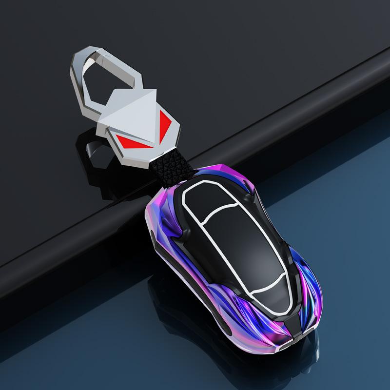 

Чехол-брелок из цинкового сплава для умного ключа автомобиля для Tesla Model X Model S Model 3 Model Y Чехол-сумка Держатель Защитник Аксессуары