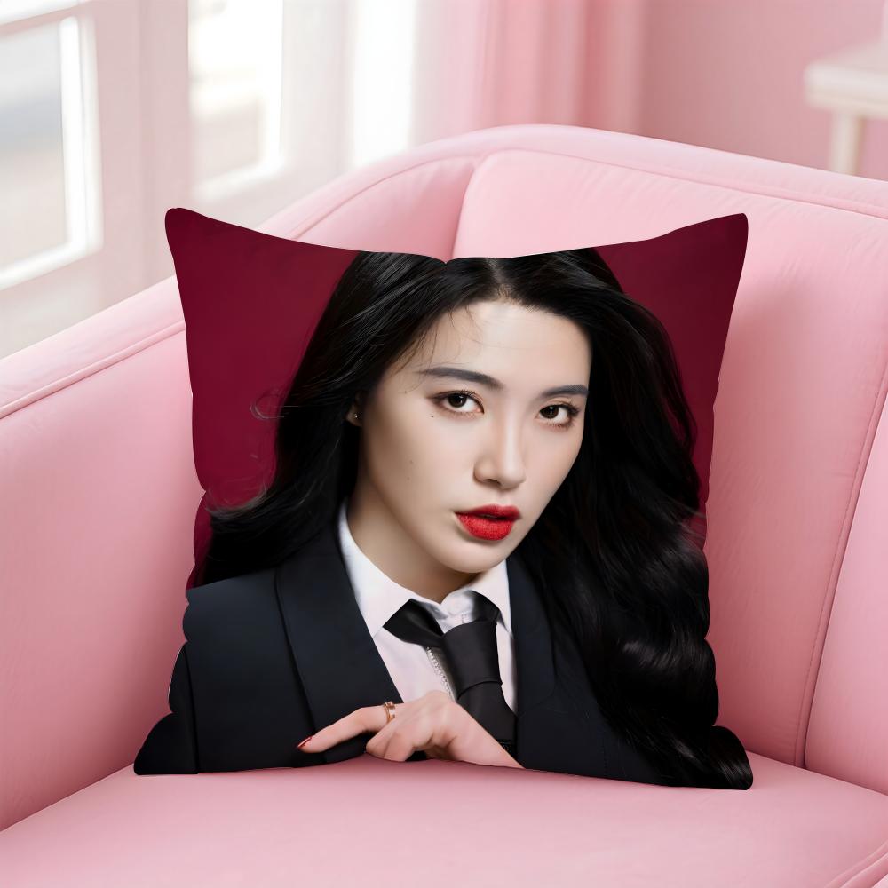Popular fashion Chinese singer MMeng Jia Cushion Cover Pillow Case Soft Friendly Fabric Concealed Zipper