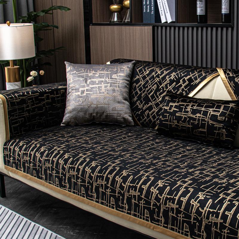 Luxury Bronzing Sofa Cover for Living Room All Inclusive Non-Slip Sofa Cushion Mat Couch Towel Sectional Couch Cover Home Decor