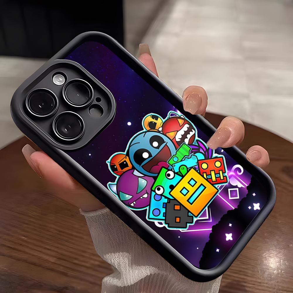 G-Geometry Dash Game Phone Case For IPhone 17 Pro Max 15 Pro 16 14 Plus 12 13 Mini 11 Pro Shockproof Soft Cover