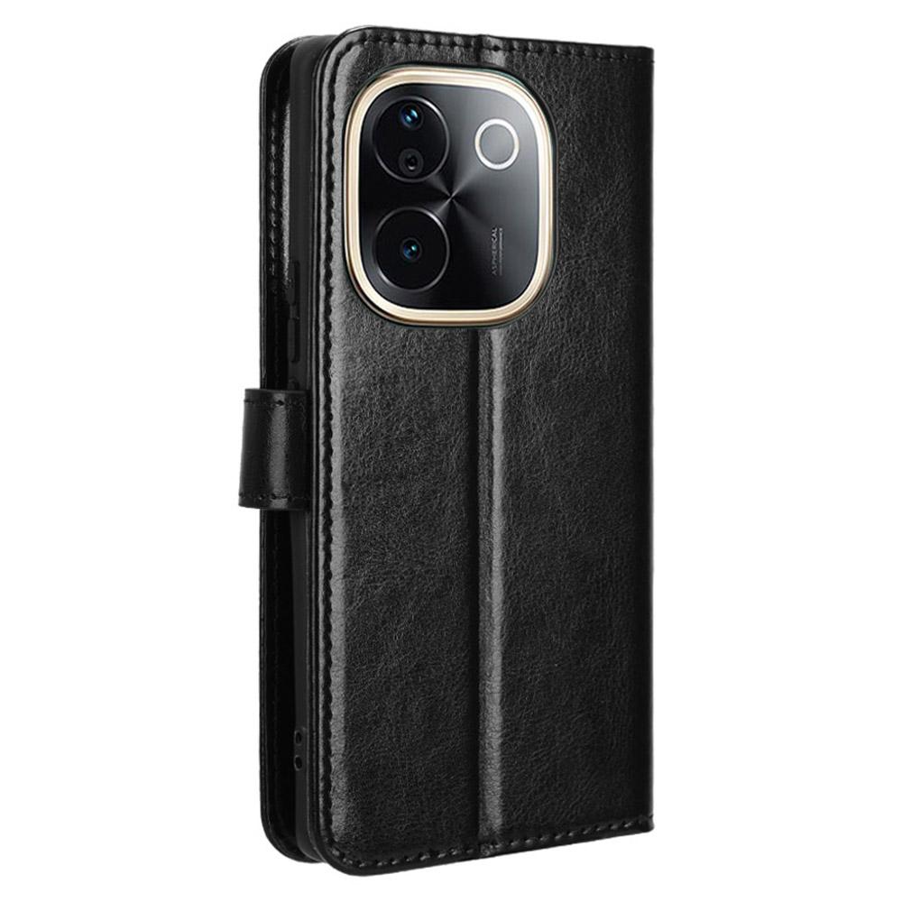 For Vivo T3 Pro 5G/iQOO Z9s Pro 5G Case Crazy Horse Texture PU Leather Phone Wallet Cover