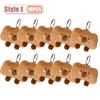1-10PCS Creative Cartoon Food Plush Keychain Cute Plushie Doll Versatile Keyring Backpack Charm Pendant Decoration for Student