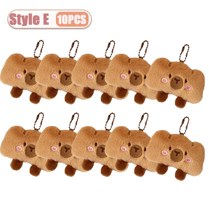 1-10PCS Creative Cartoon Food Plush Keychain Cute Plushie Doll Versatile Keyring Backpack Charm Pendant Decoration for Student