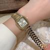 Elegant Gold Square Women's Quartz Watch - Chinese Style Business & Student Wear