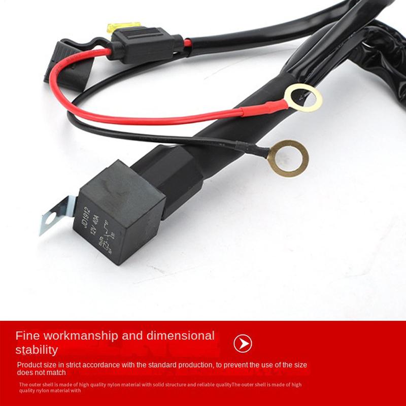 Light Bar Wiring Harness Kit 12V 24V Car Fog Spotlight Harness Light Bar Insulation Wiring For Offroad Truck Sedan Commercial
