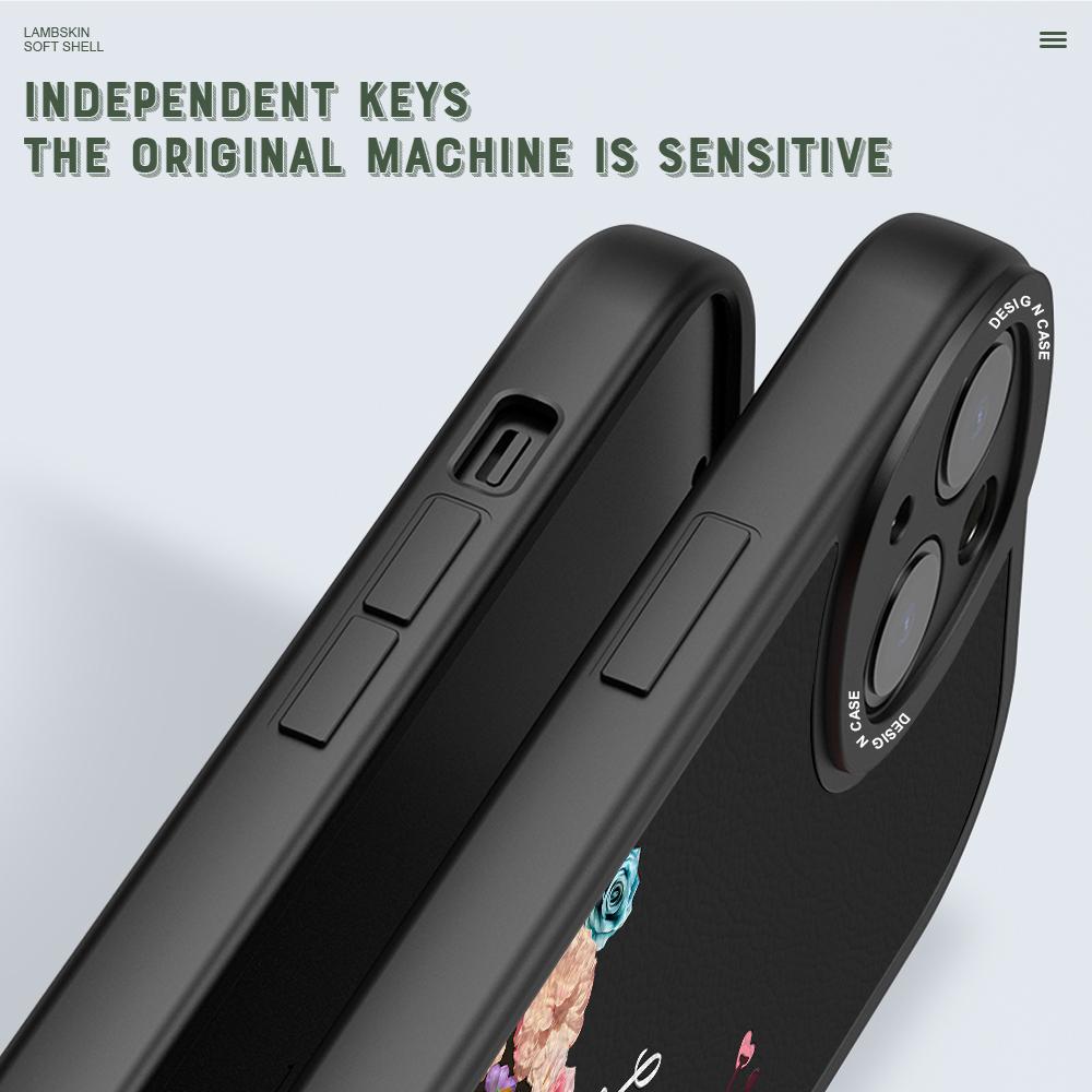 Blumen und Lächeln Muster Hülle PU Leder Weiche Handyhülle für iPhone 15 14 13 12 11 Pro Max Huawei P30 Pro P40 Lite Vivo Y15 Y18 Y20 Y18