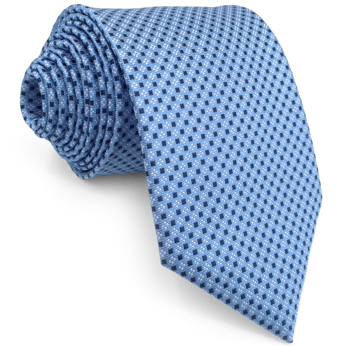 SHLAX&WING Men s Blue Dot Business Silk Long Necktie, 160cm