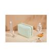 Portable Travel Zipper Cosmetic Pouch Water Resistant PU Leather Makeup Toiletry Organizer Bags for Women