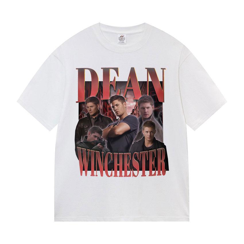 90s Dean Winchester Retro Graphic T Shirt Unisexs Classic Fashion Short Sleeve Tshirt High Quality Cotton Tops Tshirts Streetwear
