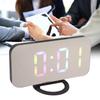 LED Mirror Digital Alarm Clock Large   Brightness Colorful RGB Display Beside Digital Clock with Dual USB Ports