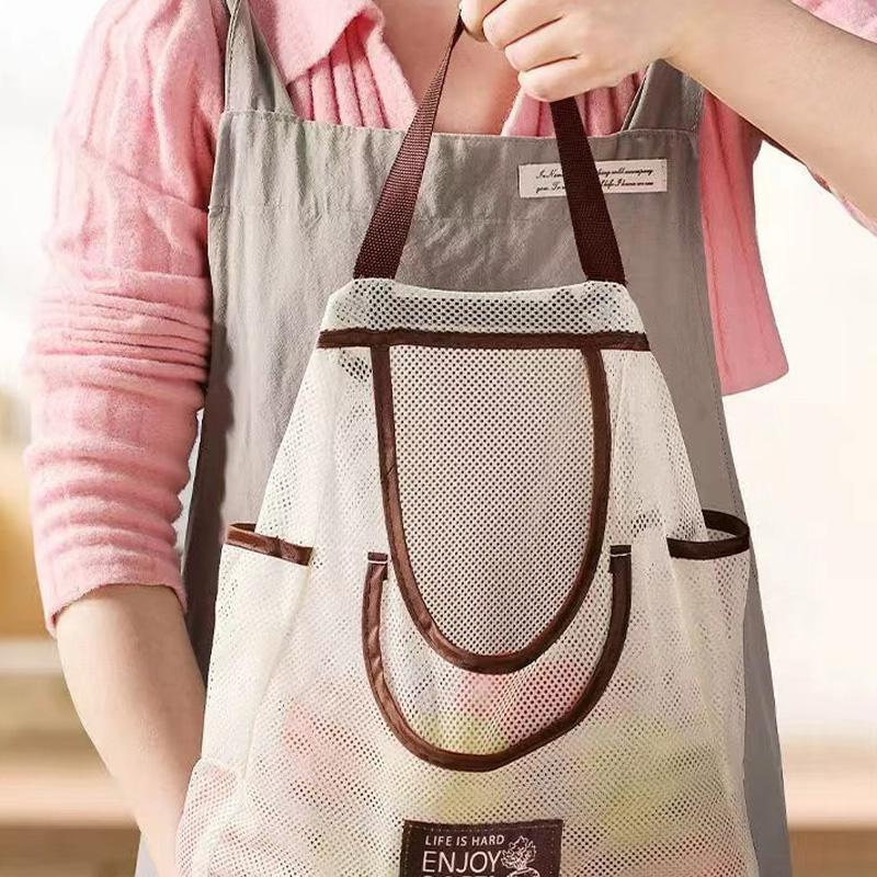 1/2pcs Breathable Mesh Storage Bag Kitchen Wall Hanging Organizer Bag for Garlic Potatoes Onions Storage Bag Multifunction