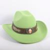 Popular European and American Fashion OL Style One-word Cowboy Hat Men's and Women's High-end Top Hat Jazz Hat Felt Hat