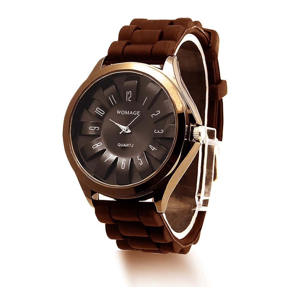 Uformell silikonklokke Jelly Band Flower Dial Sports Style Watch Dame Quartz Watch