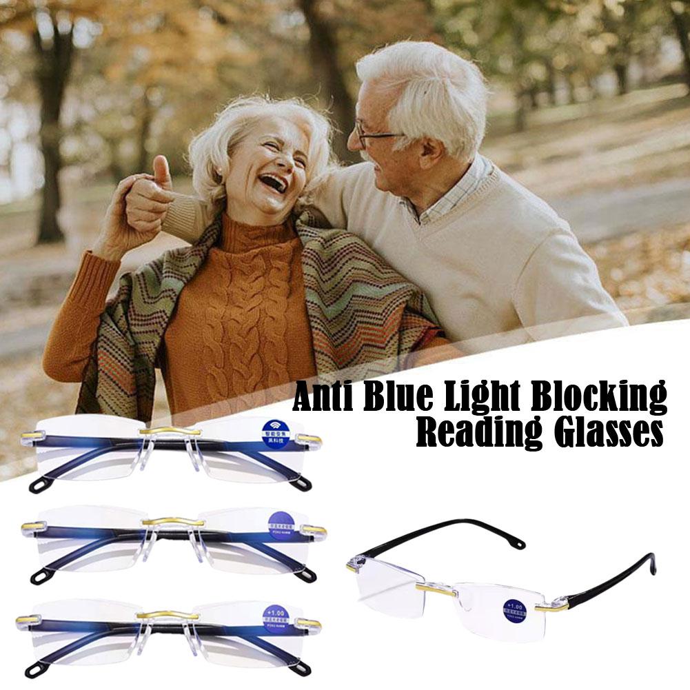 Frameless Presbyopia Eyeglasses Ultralight Square Frame Men's Optical Spectacle Eyewear To Glas F5G9