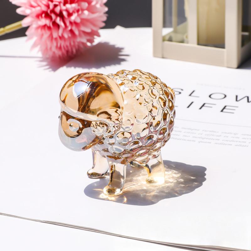 Křišťálová figurka ovce 2027 Znamení zvěrokruhu ovce Soška Domácí Stolní Knihovna Kancelářská Dekorace Ovčí dekorace Feng Shui Přineste štěstí