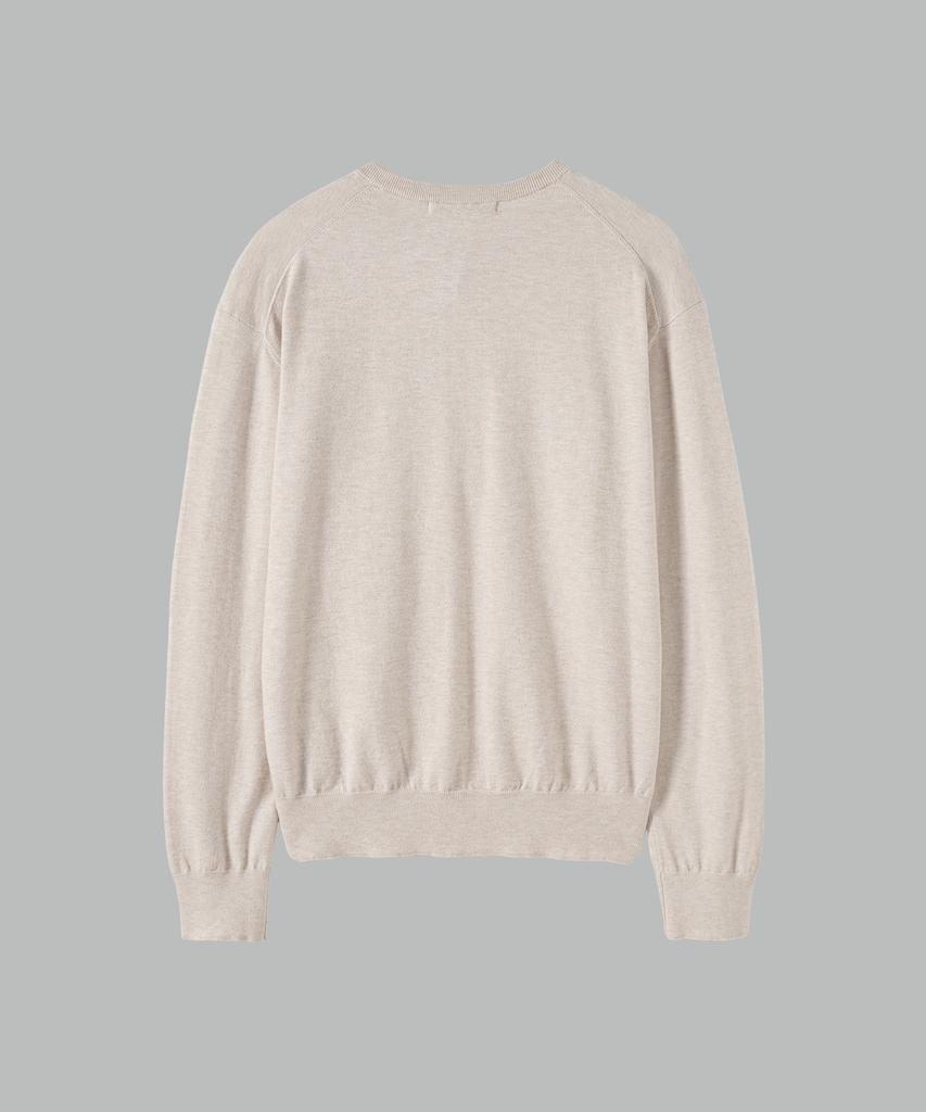 NONBLANK Washable Henley Neck Knit_Cream
