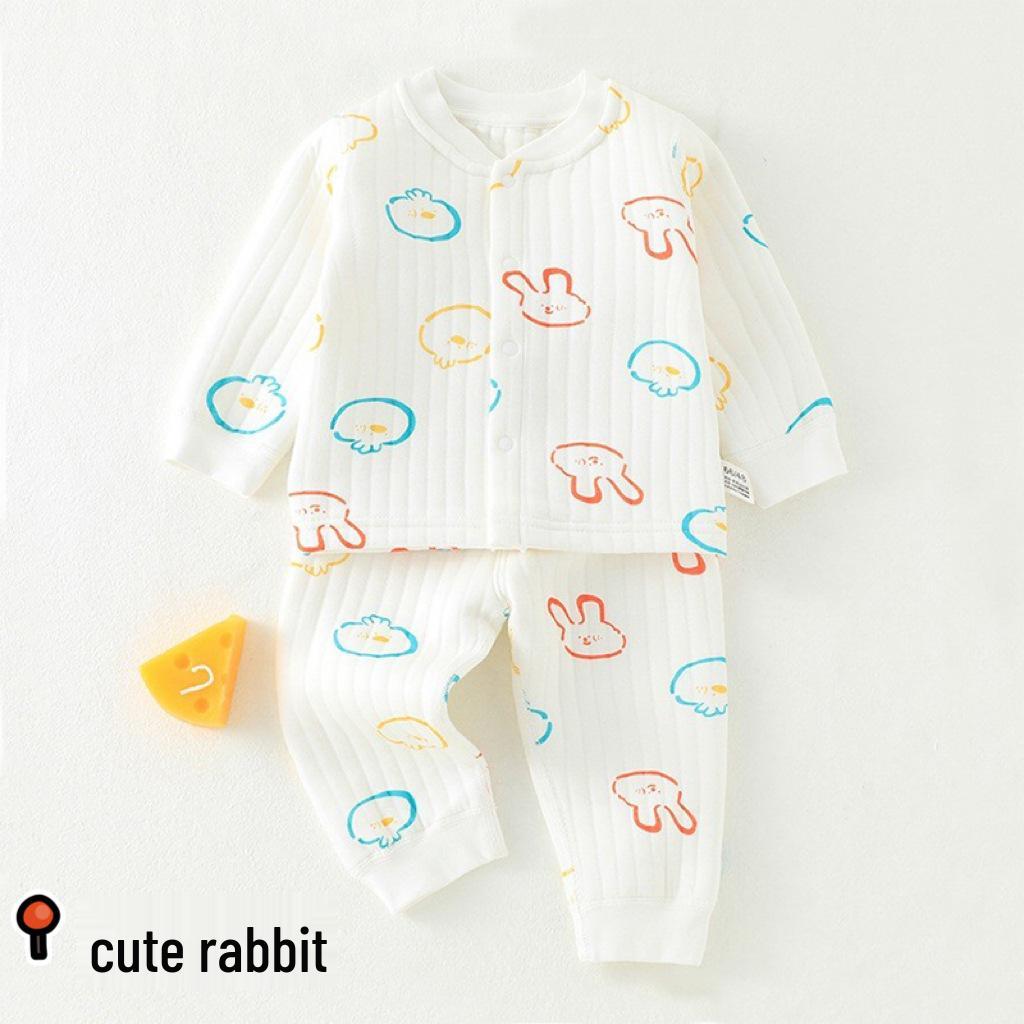 Infant Winter Cotton Underwear Set: Thick, Warm, Two-Piece for Boys & Girls