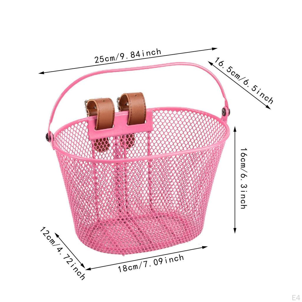 Kids Bike Basket Child Bicycle Cycling Handlebar for Girls Riding