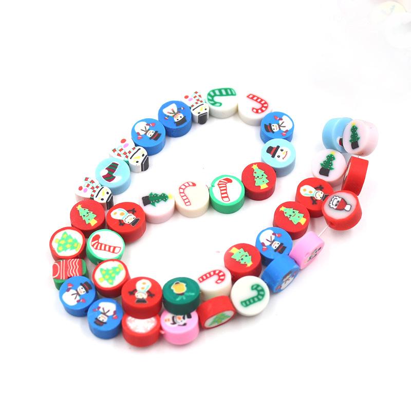 Soft Pottery Beads Beaded Handmade Materials Diy Jewelry Accessories Mobile Phone Chain Bead Separation Mixed Color Soft Pottery Loose Beads