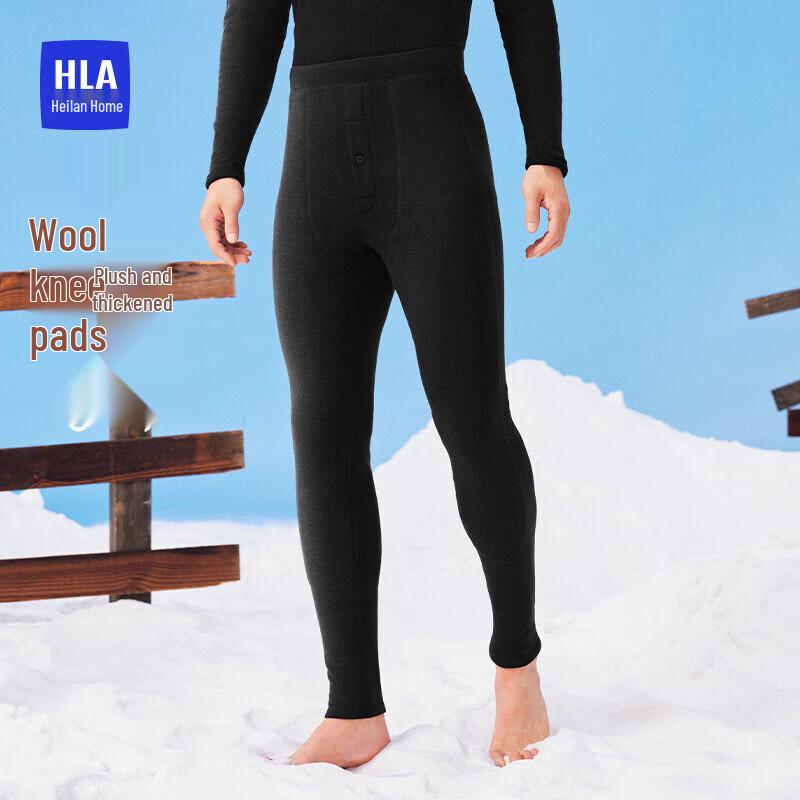 Мужские термобрюки Heilan Home очень толстые из искусственной овечьей шерсти с шерстяными вставками XL