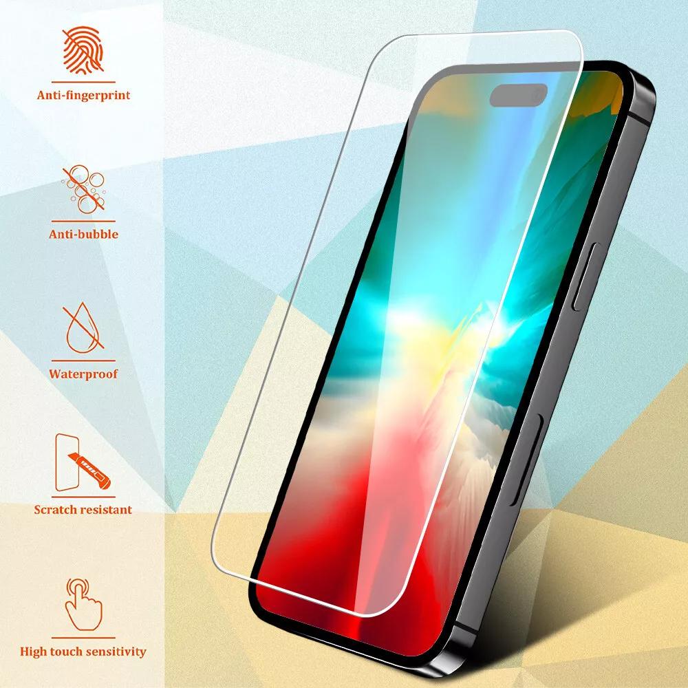 5pcs Tempered Glass For iPhone 15 Pro Max Screen Protector For iphone 7 8 11 12 13 14 15 16  16 E Plus X XR XS Max Mini Protective Glass