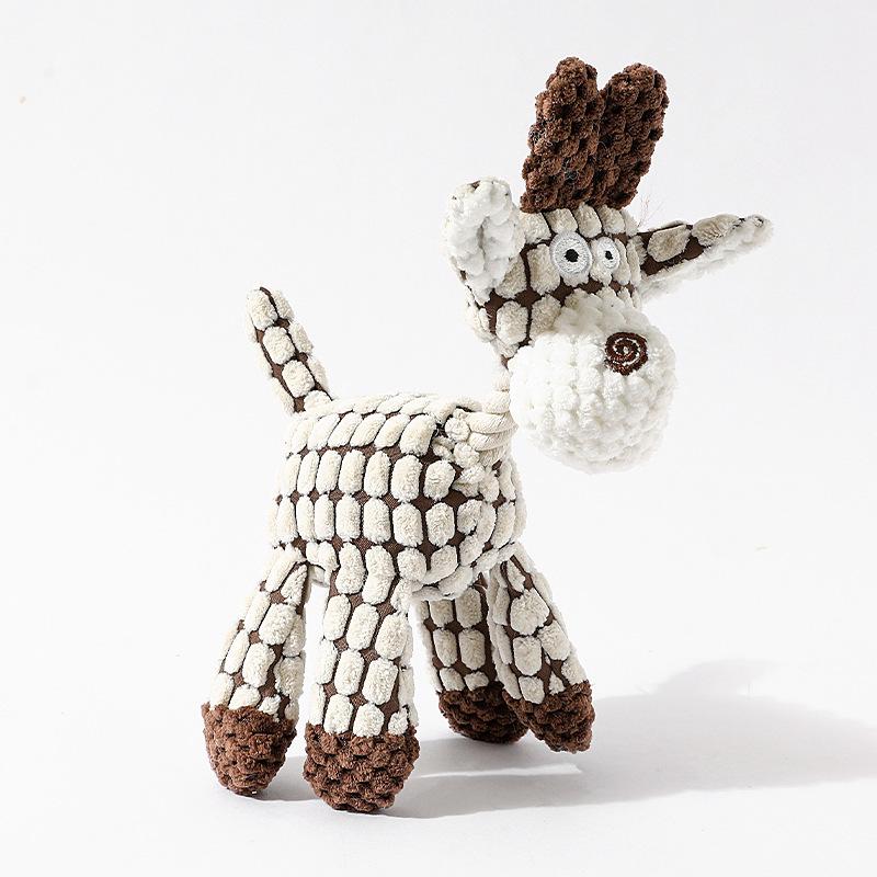 

Chew-Resistant Donkey Plush Dog Toy with Sound белый