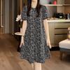ZANZEA Women's Summer Round Neck Short-Sleeve Floral Print Dress
