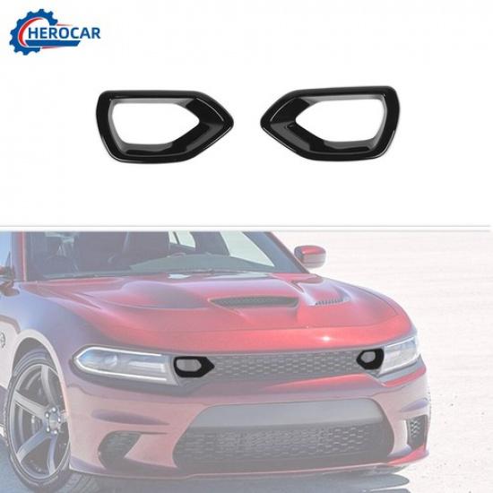 

2x Front Grille erts Mesh Cover Trim for 15+ Dodge Charger Black Accessories