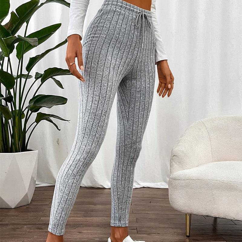 Women Drawstring Gym Leggings Autumn Winter Athletic Workout Leggings Training Yoga Pants Hip Breathable Sports Fitness Tights