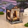 Japanese-Style Courtyard Miniature House DIY Wooden Dollhouse Hand-Craft Roombox Wooden Building Blocks As Gift & Decor