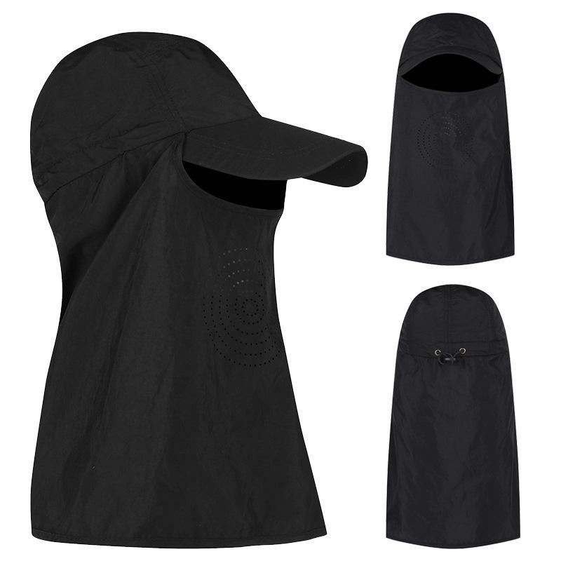 Men's Summer Sun Hat with UV Protection & Face Cover for Outdoor Activities