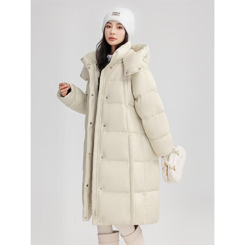 Yaya 2025 Women's Long Hooded Down Jacket