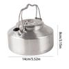 Camping Kettle 1L, Portable Lightweight Water Boiler, 304 Stainless Steel Travel Tea & Coffee Pot for Outdoor Hiking Backpacking