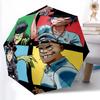 Printed Gorillaz band Folding Umbrella,Outdoor,Leisure,And Travel Umbrella,Durable Umbrella Fabric,Birthday And Holiday Gift