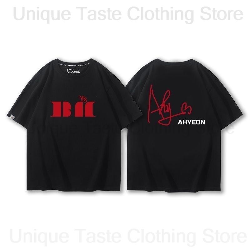 New BABYMONSTER T Shirt Concert HELLO MONSTERS Tshirt Kpop Women Unisex Summer Cotton Short Sleeve Tee Babymonster Fans Clothes