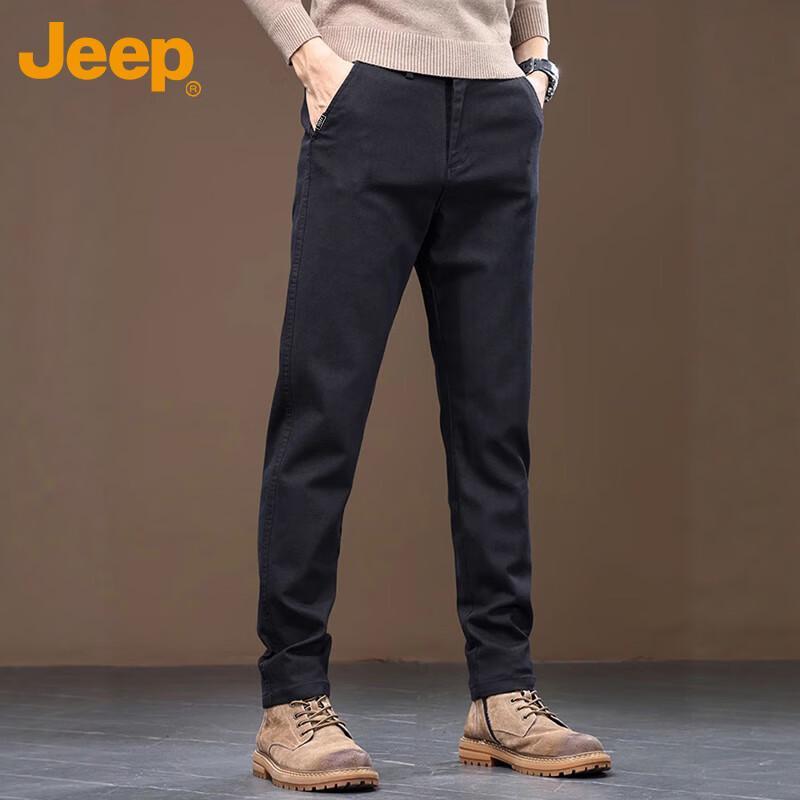 JEEP Men s Autumn/Winter Business Casual Straight-Leg Pants 36