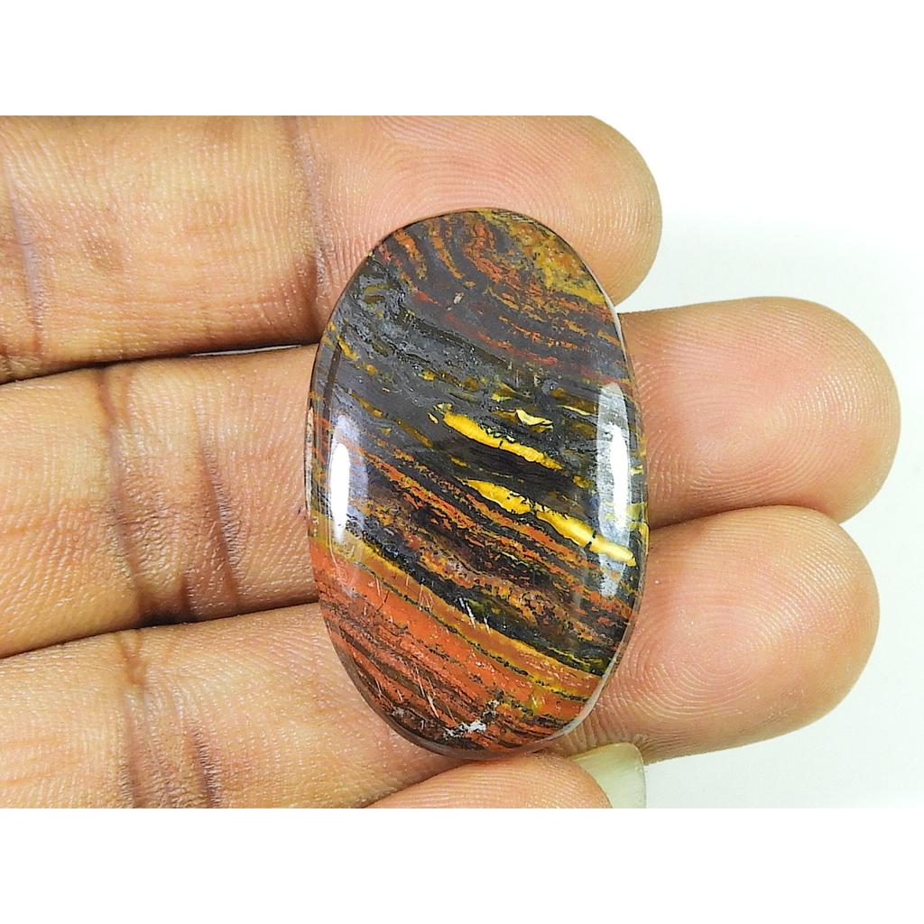 54Cts.Cristal Cabochon Oval Wild Bright Iron Tiger Piatră Prețioasă Liberă 23X37X6MM SK-2836