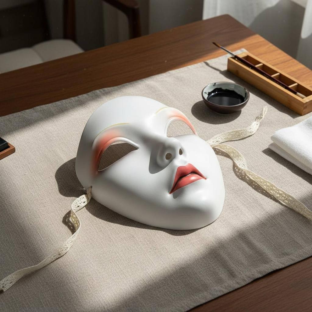 Paintable Half Mask Ready to Paint DIY Opera Even Surface for Cosplayers