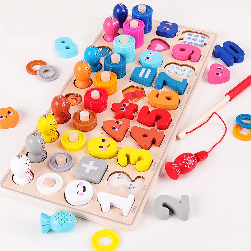 Toddler Number Puzzle Blocks for Early Education and Brain Development Ages 1-3 Boys & Girls