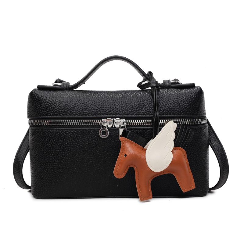 

Women s Bag Handbag New Fashion Shoulder Bag Messenger Bag Versatile Small Square Bag no pendant чорний