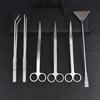 Aquarium Scissor Tweezer Tools Fish Tank Plants Wave Scissors Grass Stainless Cleaning Tools Storage Holder Aquarium Accessories