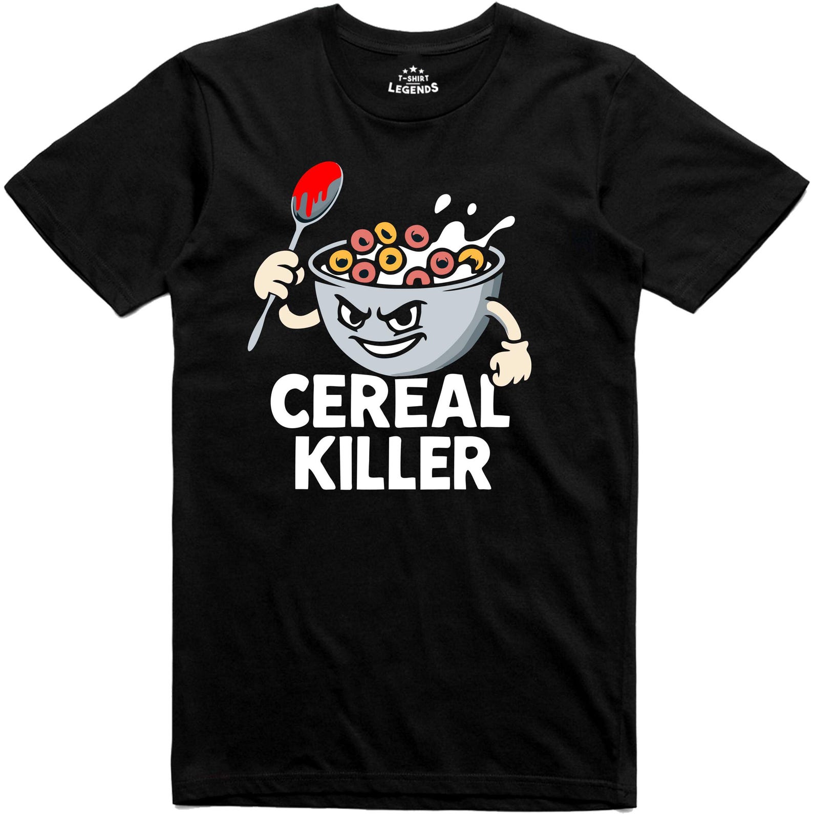Mens Funny Novelty T Shirt Cereal Killer X Mas Gift Novelty Tee 3XL