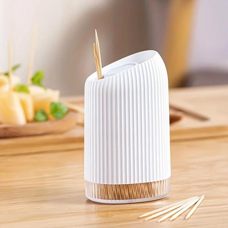 1pc Compact Modern Toothpick Holder - Durable Plastic Kitchen & Dining Room Decor, Space-Saving Design with Rounded Edges