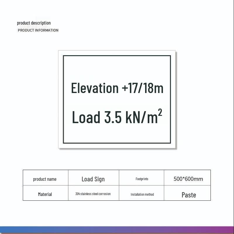 HUATAI HT-FSN-N02 Stainless Steel Electrical Load Sign
