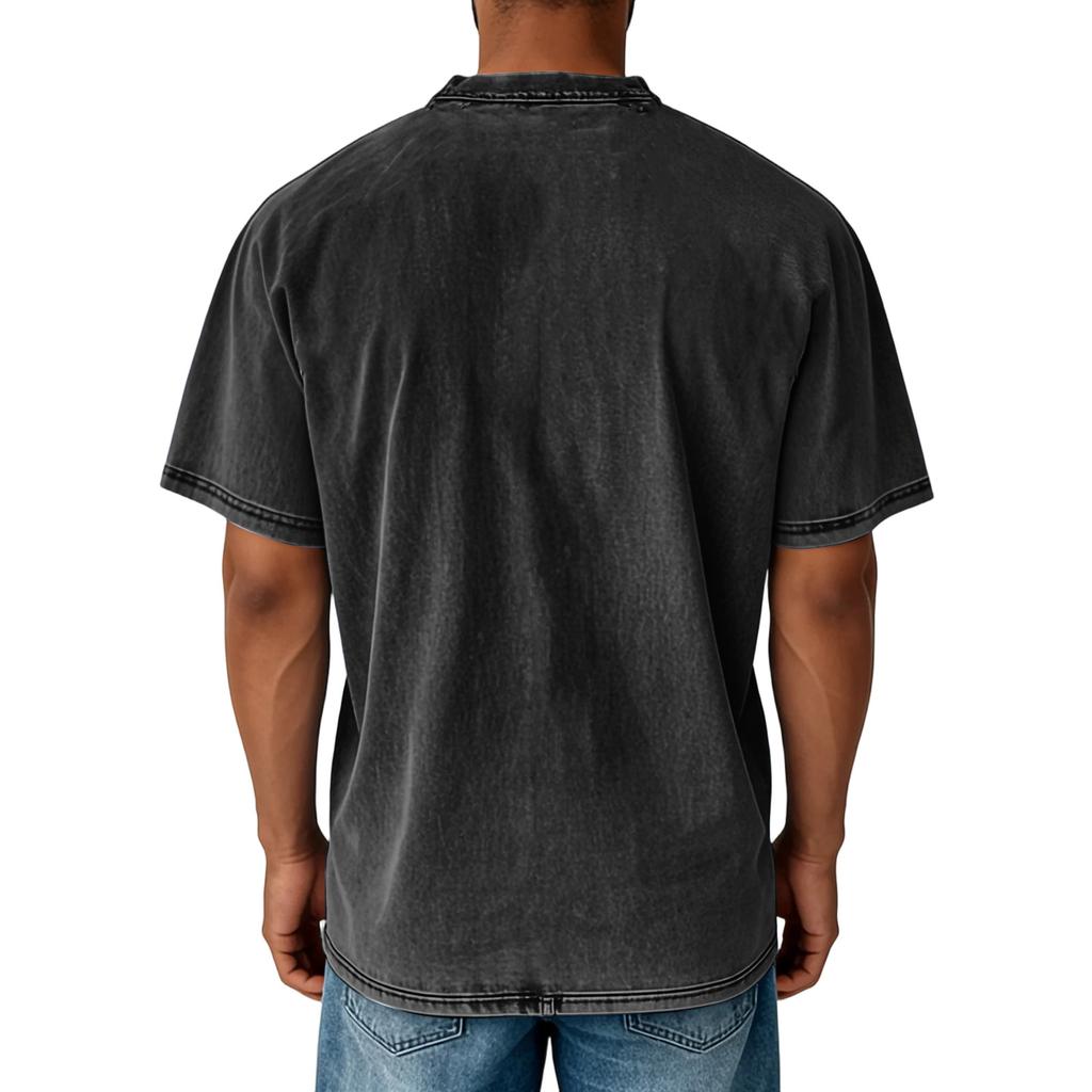 Men's Leisure Trend Round Neck Print T, Shirt Short Sleeves
