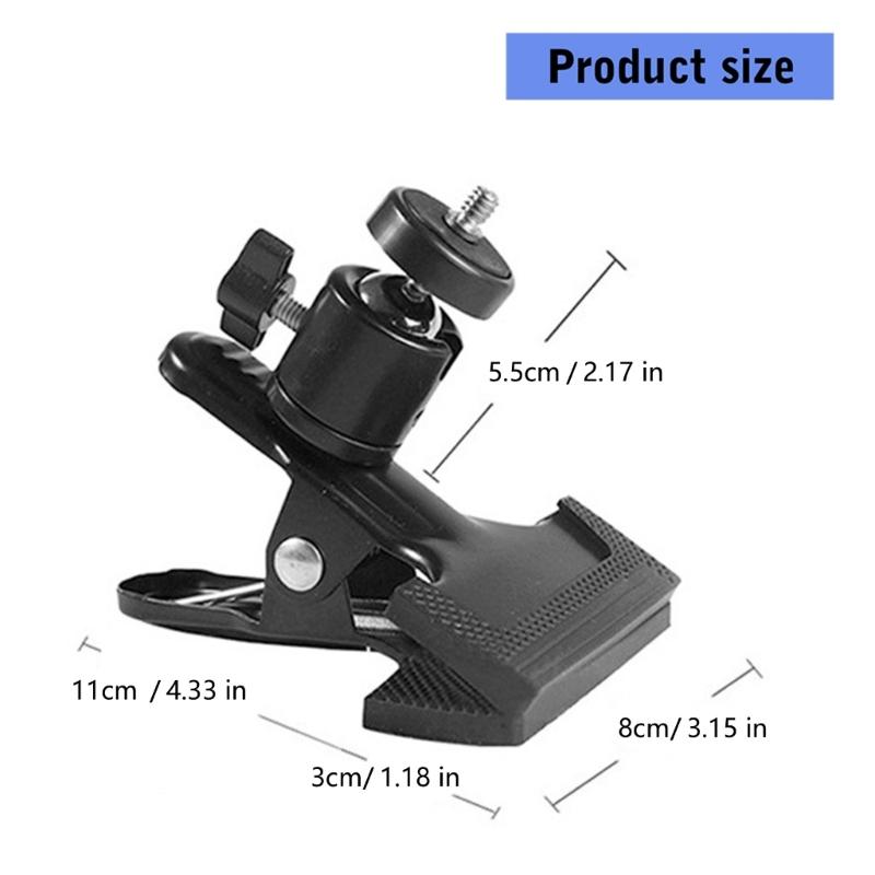 High Strength Clamp Universal Ball Head 360 Adjustable Mount Camera Lighting Equipment
