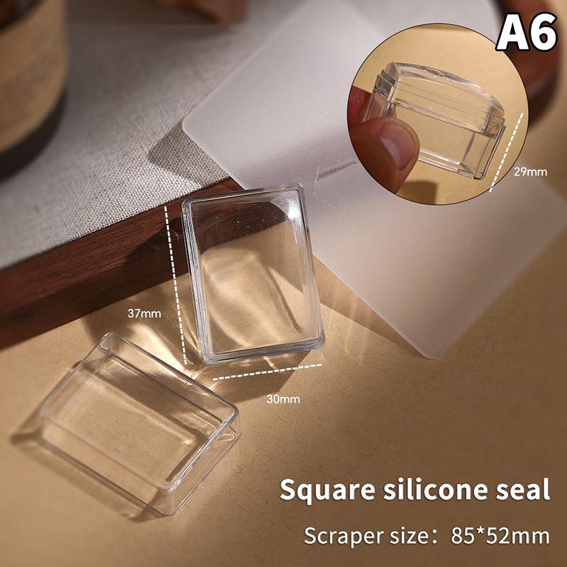 Silicone Transparent Nail Art Stamping Kit 1 Set Selection Stamp Plates for Polish Print and Stylish Manicure Scraper