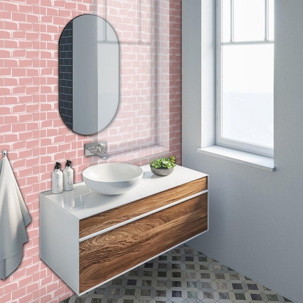 Wall Stickers Retro Tile for Kitchen Easy to Install Marble Pattern